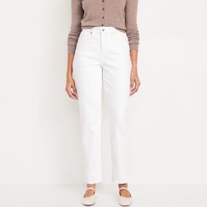 Old Navy White High Rise O.G. Straight Secret-Smooth Pockets Jeggings
